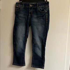 1st Kiss Dark Wash Cropped Jeans